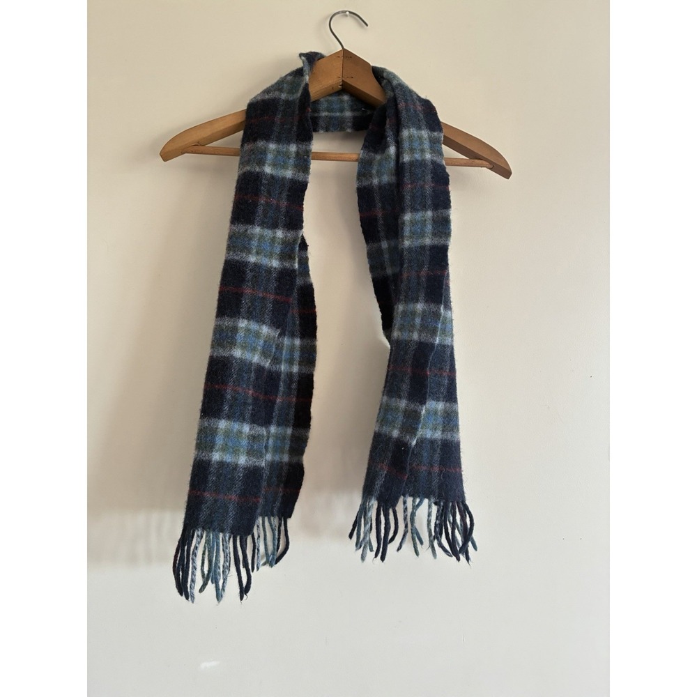 Lambs Wool 100% Scarf Plaid Vintage Irish Ireland John Hanley 48" Read